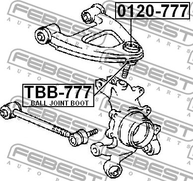 Febest TBB-777 - Remkomplekts, Balst / Virzošais šarnīrs autodraugiem.lv