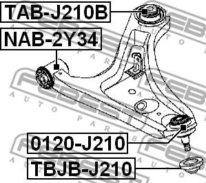 Febest 0120-J210 - Balst / Virzošais šarnīrs autodraugiem.lv