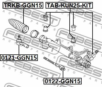 Febest TAB-KUN25-KIT - Piekare, Stūres iekārta autodraugiem.lv