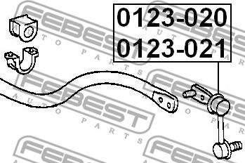 Febest 0123-021 - Stiepnis / Atsaite, Stabilizators autodraugiem.lv