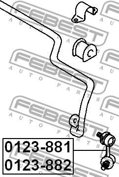 Febest 0123-881 - Stiepnis / Atsaite, Stabilizators autodraugiem.lv