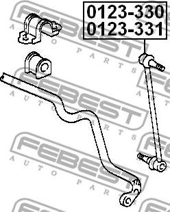 Febest 0123-330 - Stiepnis / Atsaite, Stabilizators autodraugiem.lv