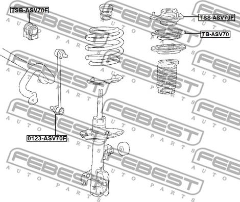 Febest 0123-ASV70F - Stiepnis / Atsaite, Stabilizators autodraugiem.lv