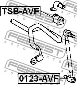 Febest 0123-AVF - Stiepnis / Atsaite, Stabilizators autodraugiem.lv