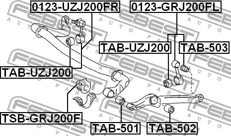 Febest TAB-503 - Piekare, Vārpstas statne autodraugiem.lv