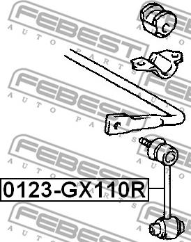 Febest 0123-GX110R - Stiepnis / Atsaite, Stabilizators autodraugiem.lv