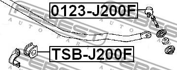 Febest 0123-J200F - Stiepnis / Atsaite, Stabilizators autodraugiem.lv