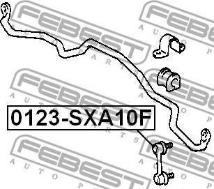 Febest 0123-SXA10F - Stiepnis / Atsaite, Stabilizators autodraugiem.lv