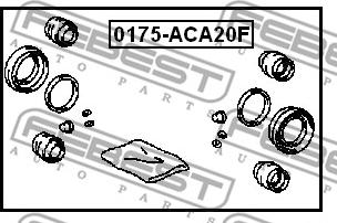 Febest 0175-ACA20F - Remkomplekts, Bremžu suports autodraugiem.lv