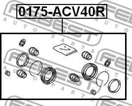 Febest 0175-ACV40R - Remkomplekts, Bremžu suports autodraugiem.lv