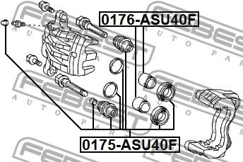 Febest 0175-ASU40F - Remkomplekts, Bremžu suports autodraugiem.lv