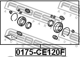 Febest 0175-CE120F - Remkomplekts, Bremžu suports autodraugiem.lv