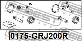 Febest 0175-GRJ200R - Remkomplekts, Bremžu suports autodraugiem.lv