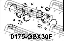 Febest 0175-GSX30F - Remkomplekts, Bremžu suports autodraugiem.lv