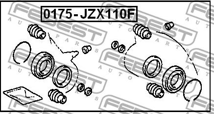 Febest 0175-JZX110F - Remkomplekts, Bremžu suports autodraugiem.lv
