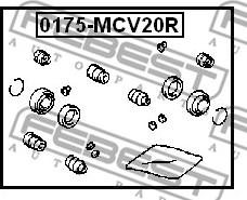 Febest 0175-MCV20R - Remkomplekts, Bremžu suports autodraugiem.lv