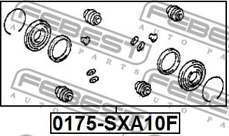Febest 0175-SXA10F - Remkomplekts, Bremžu suports autodraugiem.lv