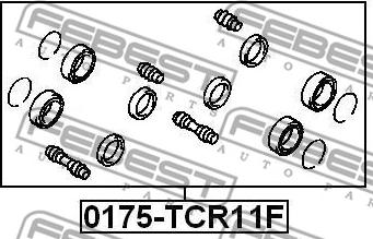Febest 0175-TCR11F - Remkomplekts, Bremžu suports autodraugiem.lv