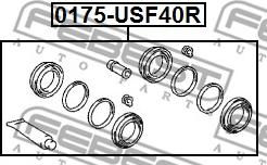 Febest 0175-USF40R - Remkomplekts, Bremžu suports autodraugiem.lv