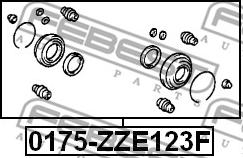 Febest 0175-ZZE123F - Remkomplekts, Bremžu suports autodraugiem.lv