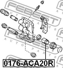 Febest 0176-ACA20R - Virzulis, Bremžu suports autodraugiem.lv