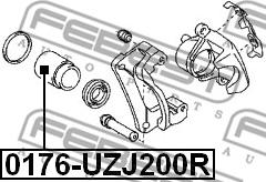 Febest 0176-UZJ200R - Virzulis, Bremžu suports autodraugiem.lv