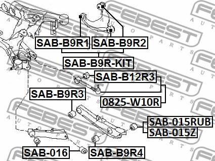 Febest SAB-B9R2 - Piekare, Šķērssvira autodraugiem.lv