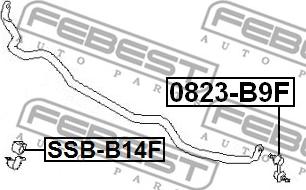 Febest 0823-B9F - Stiepnis / Atsaite, Stabilizators autodraugiem.lv