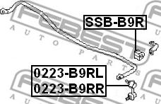 Febest 0823-B9RR - Stiepnis / Atsaite, Stabilizators autodraugiem.lv