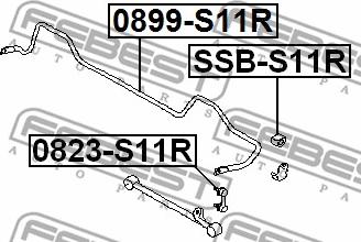 Febest SSB-S11R - Bukse, Stabilizators autodraugiem.lv