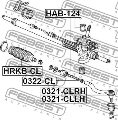 Febest HRKB-CL - Putekļusargs, Stūres iekārta autodraugiem.lv