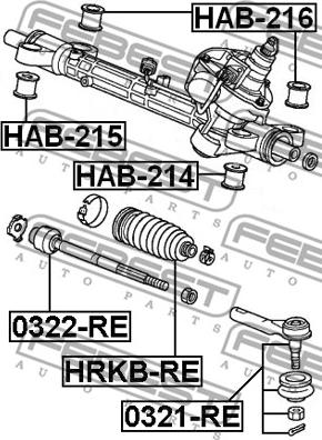 Febest HAB-216 - Piekare, Stūres iekārta autodraugiem.lv