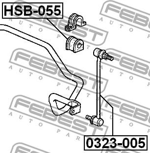 Febest 0323-005 - Stiepnis / Atsaite, Stabilizators autodraugiem.lv