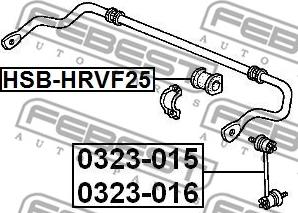 Febest 0323-015 - Stiepnis / Atsaite, Stabilizators autodraugiem.lv