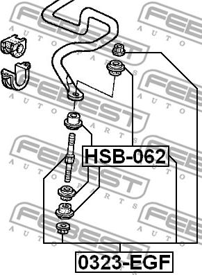 Febest HSB-062 - Piekare, Vārpstas statne autodraugiem.lv