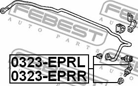 Febest 0323-EPRL - Stiepnis / Atsaite, Stabilizators autodraugiem.lv