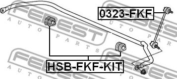 Febest 0323-FKF - Stiepnis / Atsaite, Stabilizators autodraugiem.lv