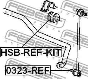 Febest 0323-REF - Stiepnis / Atsaite, Stabilizators autodraugiem.lv