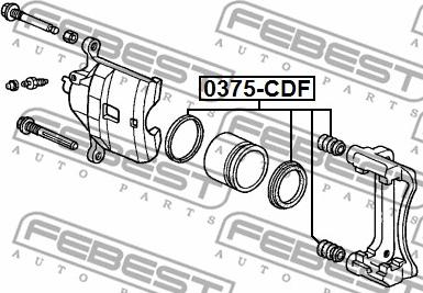 Febest 0375-CDF - Remkomplekts, Bremžu suports autodraugiem.lv
