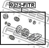 Febest 0375-FITR - Remkomplekts, Bremžu suports autodraugiem.lv