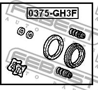 Febest 0375-GH3F - Remkomplekts, Bremžu suports autodraugiem.lv