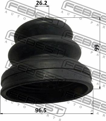 Febest 0217-S50R - Putekļusargs, Piedziņas vārpsta autodraugiem.lv