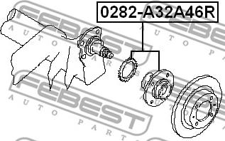 Febest 0282-A32A46R - Riteņa rumba autodraugiem.lv