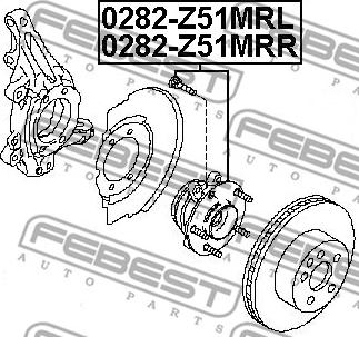 Febest 0282-Z51MRR - Riteņa rumba autodraugiem.lv