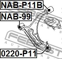 Febest 0220-P11 - Balst / Virzošais šarnīrs autodraugiem.lv