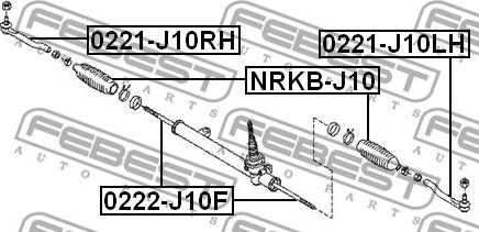 Febest NRKB-J10 - Putekļusargs, Stūres iekārta autodraugiem.lv