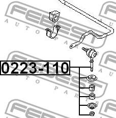 Febest 0223-110 - Stiepnis / Atsaite, Stabilizators autodraugiem.lv