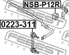 Febest 0223-311 - Stiepnis / Atsaite, Stabilizators autodraugiem.lv