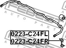 Febest 0223-C24FR - Stiepnis / Atsaite, Stabilizators autodraugiem.lv