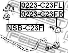 Febest 0223-C23FL - Stiepnis / Atsaite, Stabilizators autodraugiem.lv